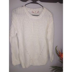 Pink Rose Crochet Sweater _NEW